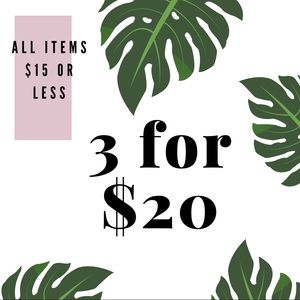 3 for $20